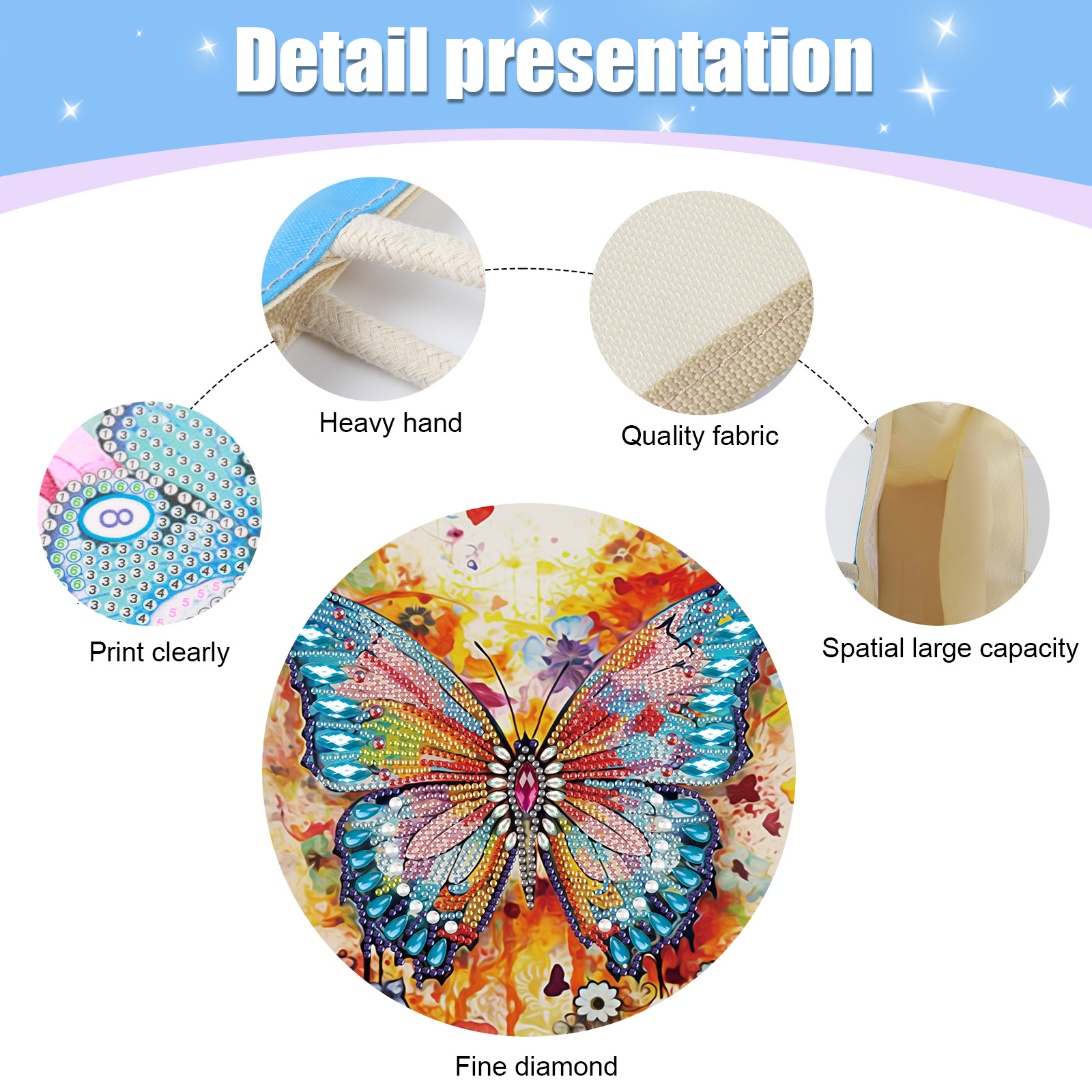 Diamond Painting Handbag Kits, - Art Craft Butterfly บทวิจารณ์และราคา