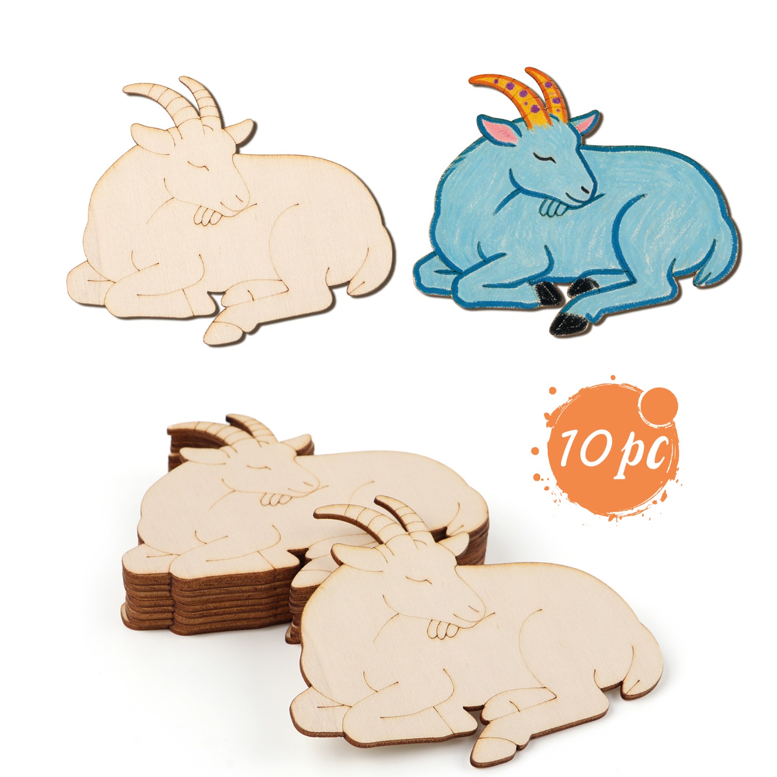 10pcs/set Unfinished Wood Shee - Art & Craft Valley บทวิจารณ์และราคา