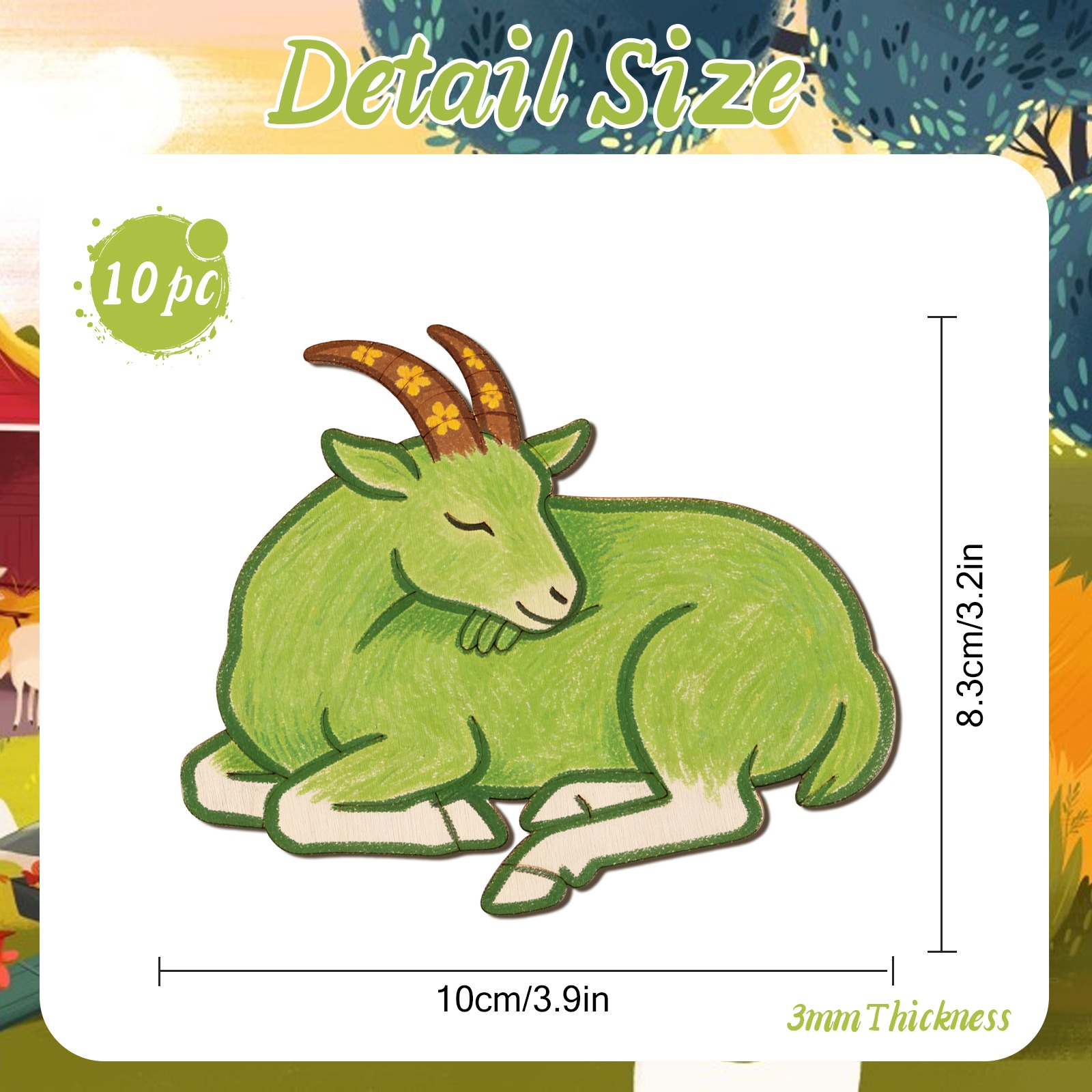 10pcs/set Unfinished Wood Shee - Art & Craft Valley บทวิจารณ์และราคา