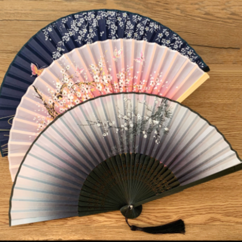 Retro Style Folding Fan Female - Art Craft And Cloth บทวิจารณ์และราคา