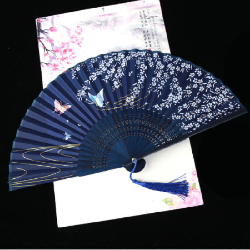 Retro Style Folding Fan Female - Art Craft And Cloth บทวิจารณ์และราคา