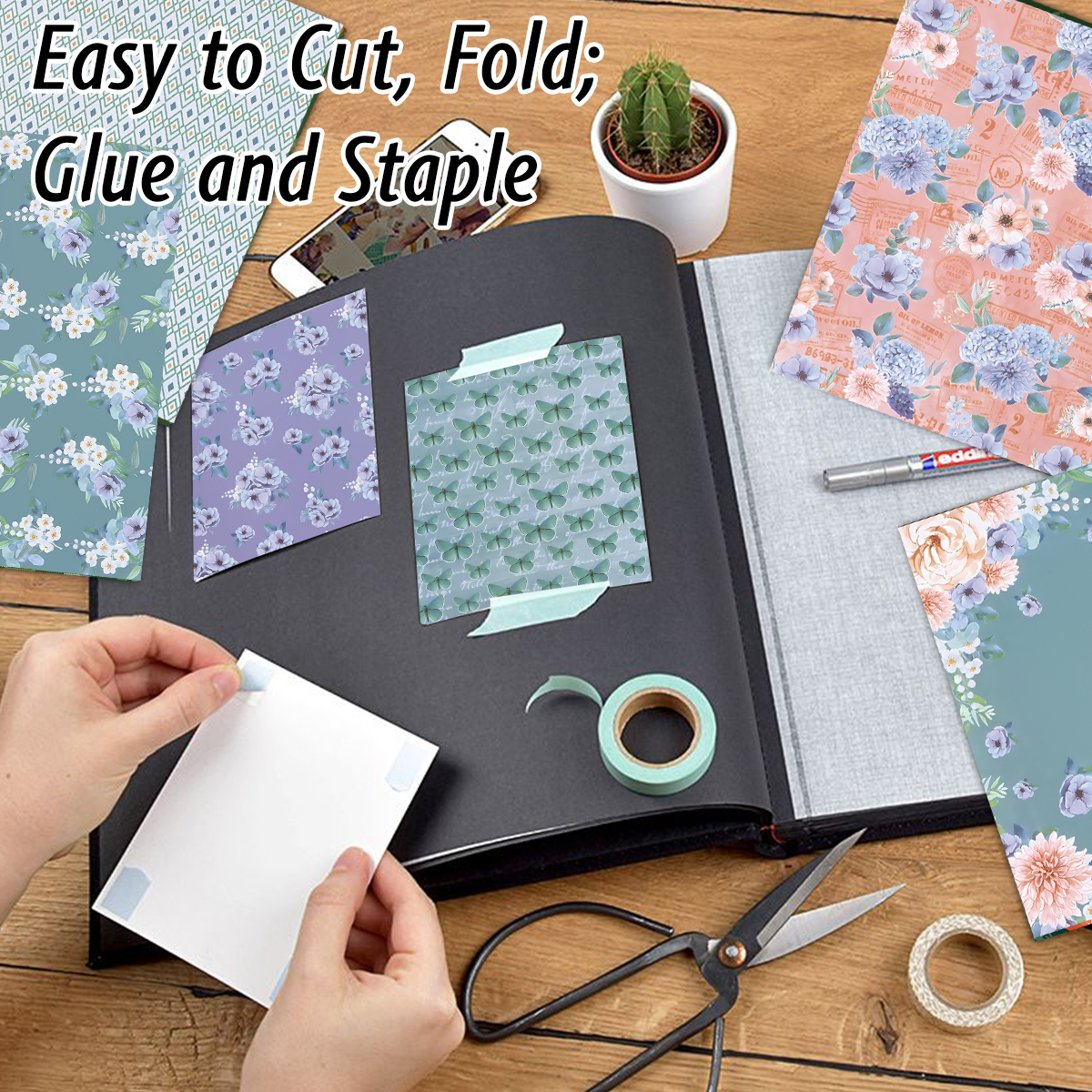 24 Sheets Colored Floral Patte - Art Craft In Paper บทวิจารณ์และราคา
