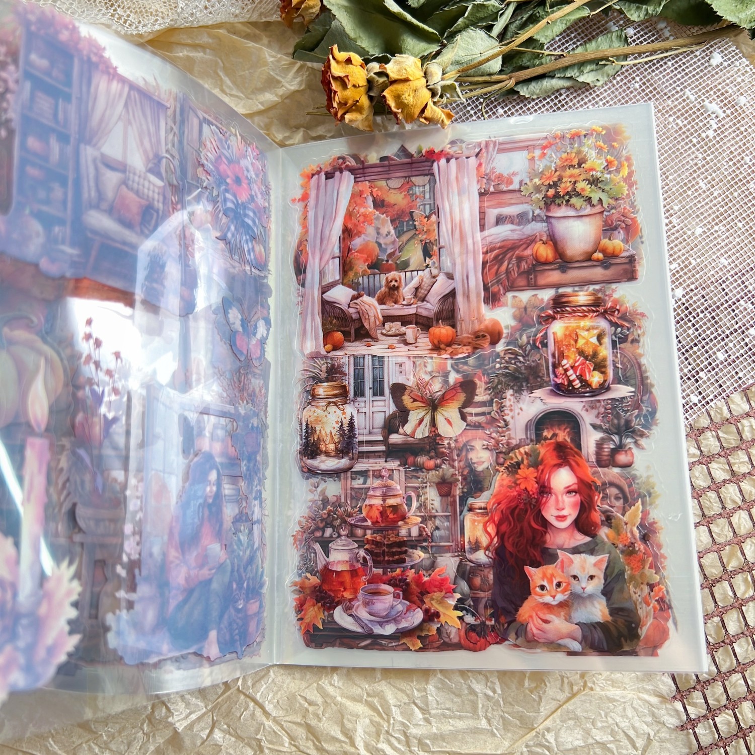 20Sheets Vintage PET Stickers  - Art Craft Book บทวิจารณ์และราคา