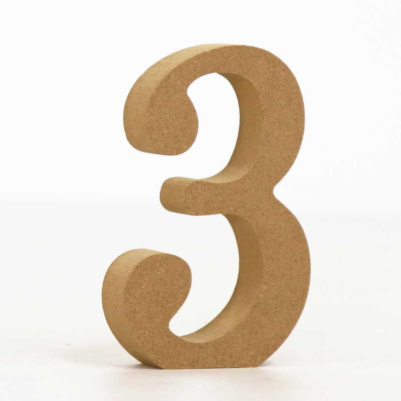 1pc 10cm Wood Color Numbers 0- - Art Craft Number บทวิจารณ์และราคา